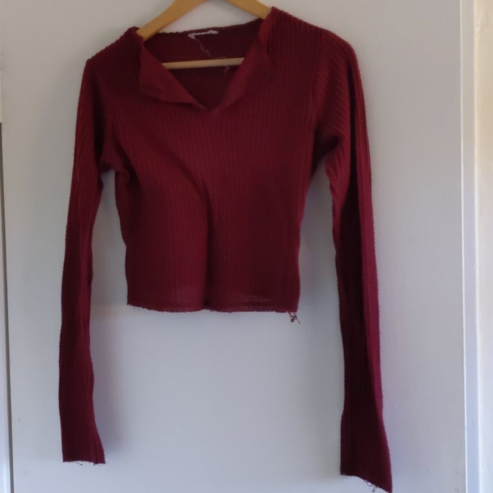 Cropped waffle pattern thermal
